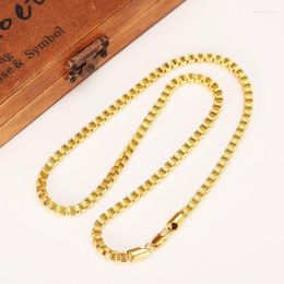 Necklace Earrings Set & Lingxiu 50cm&4mm Brand Length 21cm/50cm/60cm Width 4mm Ethiopian Square Gold Color Thick Necklaces &Chain