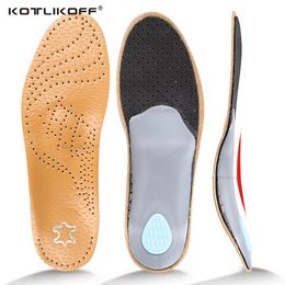 Leather Orthotic Insoles For Flat Feet Arch Support Orthopaedic Shoes Sole Insoles For Feet Men Women Children O/X Leg Corrected