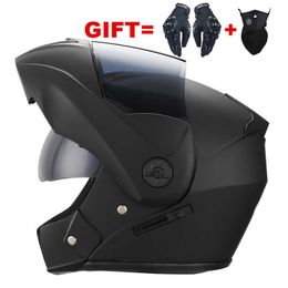 Cycling Helmets 2 Gifts Unisex Racing Motorcyc Helmets Modular Dual ns Motocross Helmet Full Face Safe Helmet Flip Up Cascos Para Moto kask L221014