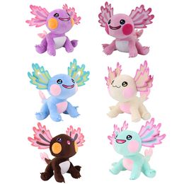 New-design Axolotl Plush Toy Salamander Cute Hexagonal Dinosaur Doll Children's Gift