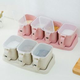 Storage Bottles & Jars Kitchen Supplies Seasoning Box Separate Tank Spice Shaker Salt PP Cruet Condiment Bottle Container