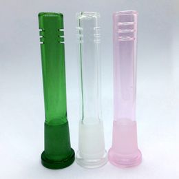 Latest Colourful Glass Smoking Bong Down Stem Portable 14MM Female 18MM Male Philtre Bowl Container Waterpipe Hookah DownStem Holder Handmade DHL