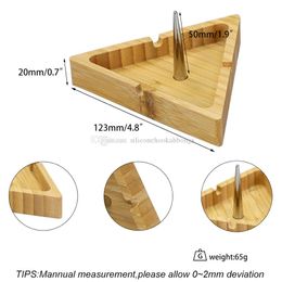 Household Sundries Accessory wooden triangular silicone pipe hookah portable ashtray dab tool smoking shop Dab nail