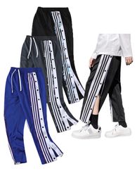 Men's Pants Men's Pants autumn and winter Men and women Same style Sports unique graffiti stripe full open button pants 221018 Z230728