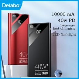 Power Bank 40w Super Fast Charging QC3.0 Two-way 10000mAh 20000mAh Large Capacity Portable Charger Power Banks Digital Display