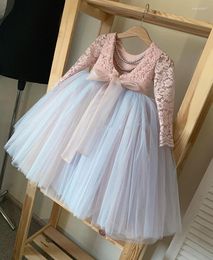 Girl Dresses Toddler Baby Tulle Lace Dress Party Gown Bridesmaid Kids Clothes Christmas Pography Props 1-14Y