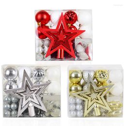 Decorações de Natal 50pcs/Bolas com Tree Top Sparkle Surys Ball BaiBles Baubles Snowflake Decoration Ornament