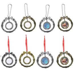 Sublimation Metal Blank Pendant For Christmas Decorative Garland Metal Ornaments BBB16495