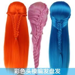 Color Mannequin Head Dummy Head Mould Practice up-Do Braided Hair Model Wig Model Head Braided Hair Dummy Mould Mannequin