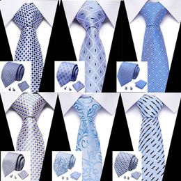 Bow Ties Top Quality Men Tie Luxury Silk Necktie Handkerchief Cufflinks Set