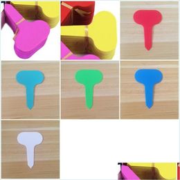 Other Garden Supplies Garden Supplies Plant Tags Marker Fleshy Plants Plastic Waterproof Anti Ageing Colorf T Type Label Drop Deliver Dhoxn