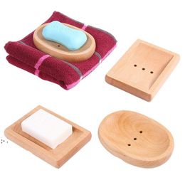 Party Favor Natura Wooden Bathroom Shower Soap Box Dish Storage Plate Drain Tray Holder Case for Bath Shower Plate BBB16508