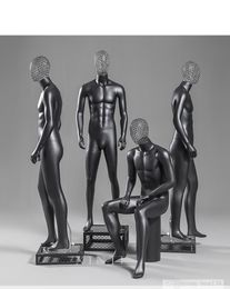 Fashionable Style Men Mannequin Full Body Model Black Matte Colour For Display