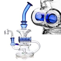 Blue Green Pink Recyler Glass Water Bongs Shisha Pink Bong Shisha Bubbler Heady Dab Rigs Baker Bongs 14mm glass banger