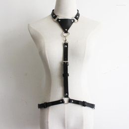 Belts 2022 Sexy Punk Women Faux Leather Belt Body Bondage Sculpting Harness Waist Straps Corset Suspenders Dress