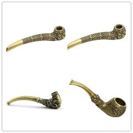 Brass Smoking Pipe Tobacco Hand Cigarette Philtre Metal Pipes