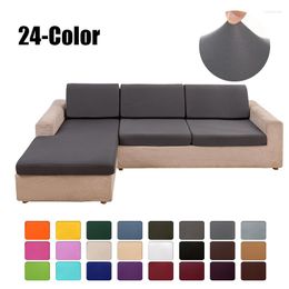 Chair Covers 24 Solid Colour Sofa Seat Cushion Cover Sheath Elastic Corner Couch Funiture Protector 1234/seater