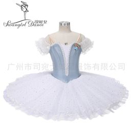 Blue Grey fairy professional tutu costume YAGP competiton classical performance ballet stage costume dress LT0021