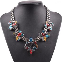 Chains Fashion Bird Animal Charm Colourful Crystal Chain Women Necklace Sexy Jewellery Gift Wholesale
