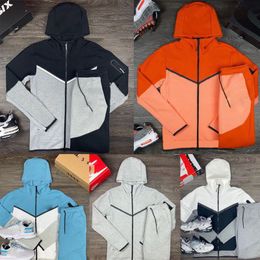 Herren DIY Hoodies Sweatshirts1 Sportset Custom Logo Winter Herbst Herbst Langarm Kapuzenpulse Hosen Hosen Patchwork Zwei Teile Sets