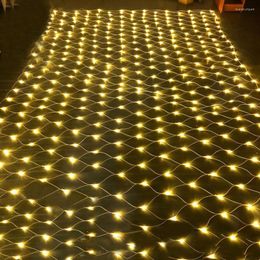 Strings 1.5 1.5M 3x2M 10x1M 6X4M Christmas Net Light Outdoor LED Mesh String Garden Holiday Party Wedding Fairy Garland