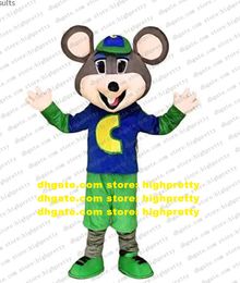 Chuck E. Cheese Mouse Mascot Costume Adult Cartoon Character Outfit Suit Musical Pantomime Recreation Ground zz8240