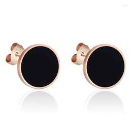 Stud Earrings Arrival Enamel And Shells Rose Gold For Women Men Girls Titanium Steel Wholesale Piercing Jewelry