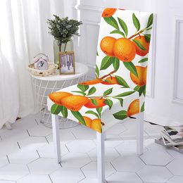Chair Covers 3d Fruit Printing Dining Seat Cover Anti-dirty Washable For Kitchen Party El Decor