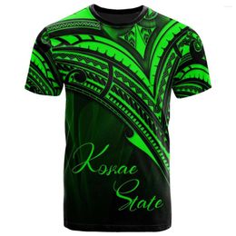 Men's T Shirts 2022 Kosrae Tribal Turtle Culture Polynesian Tattoo 3D Printed Shirt Men Women Harajuku Streetwear Short Sleeves