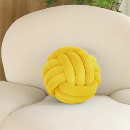 Pillow Inyahome Creativity Solid Colors Sleeping Plush PP Cotton Stuffed Handmade Knotted Ball Sofa Car Bedding Futon