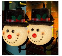 Christmas Snowman Santa Claus Lampshade for Corridor Wall Lamp Cover Outside Xmas Lamp Shade Holiday Decorations by sea GCB16511