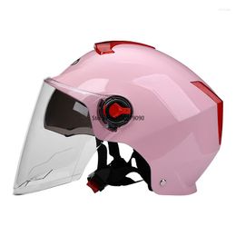 Motorcycle Helmets Summer Cycling Cap Under Helmet Dual Lens Bicycle Girl Unisex Fashion Safety Hat Electric Car Accessories