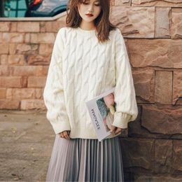 Women's Sweaters Woman Chandails Autumn Winter Cable-Knit Sweater Women's Pullover Long Sleeve Fall Fashion