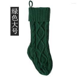 Men's Socks Large 46CM Knitted Wool Home Decoration Candy Bag Set Diamond Ornament Christmas