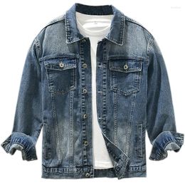 Men's Jackets Spring Fall Men Classic Retro Cowboy Outerwear Cotton Washed Denim Tops Japan Style Loose Casual Coats Male