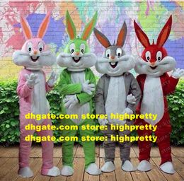 Easter Bugs Bunny Looney Tunes Hare Lepus Jackrabbit Rabbit Mascot Costume With Big Mouth Mascotte Adult No.199