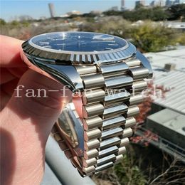 Watches Day Date 40mm case diameter President 228239 White Gold Black Dial Automatic Ew3235 movement Sapphire crystal Mens watch Wristwatch