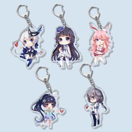 Keychains Game Keychain Honkai Impact 3 Kaslana Raiden Zaychik Theresa Murata Acrylic Figures Key Ring Chain Fans Collection Anime Jewellery