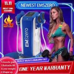 4Handles Tesla Ems Muscle Build Body Slimming Machine Electromagnetic Muscle Stimulator Novasculpt RF Beauty Equipment