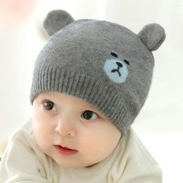Berets 2022 Fashion Korean Autumn Winter Wool Hat Knitted Bear Ears Baby Cap Cute Lovely Generous
