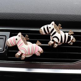 Interior Decorations Cute Zebra Auto Fragrance For Car Vent Clip Air Freshener In Decoration Aroma Diffuser Accessories Girls