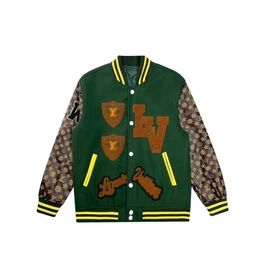 Mens Jackets Fashion Varsity Animal Letter Towel Embroidery Crochet Floral Baseball Jacket Couples Women Coat Outwear Luis 64mi# 546