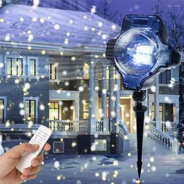 Strings LED Snowfall Projector Lights Outdoor Sparkling Landscape Projection Light For Decoration Lighting Christmas Party Holiday