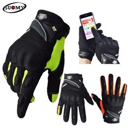 Mittens Suomy Motorcycle Gloves Motocross Full finger touchscreen electric car scooter Road street cycling gloves Guantes 221018