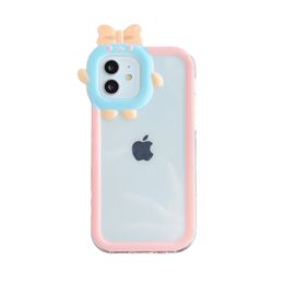 Transparent cartoon design cute Cases for IPhone 15 14 13 12 11 Pro Max X XS MAX XR Clear Soft TPU Protector candy Colour Back Cover factory price