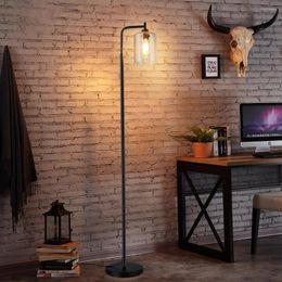 Floor Lamps Depuley Nordic Vertical Metal LED Lamp Glass Shade Brass Pole Arc Tall Lighting For Living Room Bedroom E26 Gold/Black