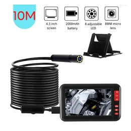 8mm Car Engine Pipe Inspection 1080P Industrial With 4.3" Screen 10m Video Borescope Sewer