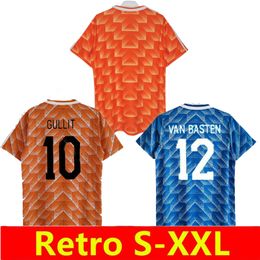 Retro Netherlands 1988 home away Soccer Jerseys van Basten Gullit Koeman Vintage Holland Shirt Classic Kit