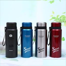 Mugs Portable Outdoor Travel Sports Tumbler High Grade Stainless Steel Vacuum Cup Fashion Vehicle Water Bottle With Philtre 18 6Nj Ww Dhj6G