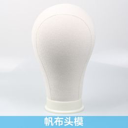 Artificial Head Model Canvas Head Mold Finishing Wig Hair Piece Head Model Canvas Non-Slip for Inserting Needles Mold Bald He